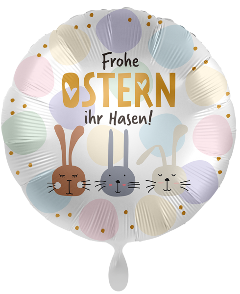 Folienballon - Frohe Ostern ihr Hasen - ø 43cm